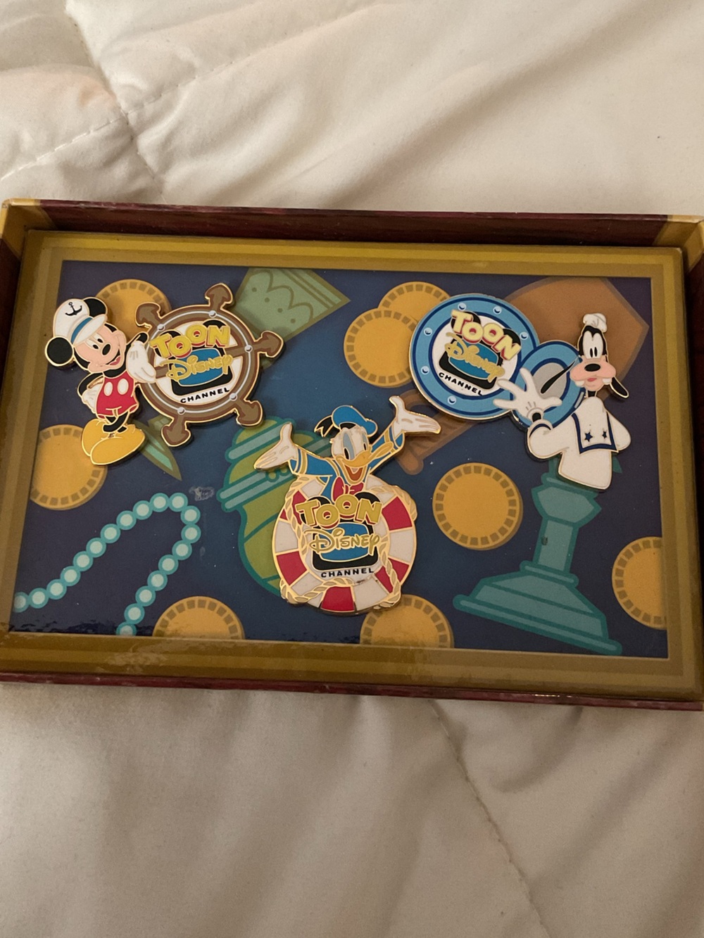 NWOT Disney Toon Treasure Box - Red and Gold Trim - Picture 2 of 5